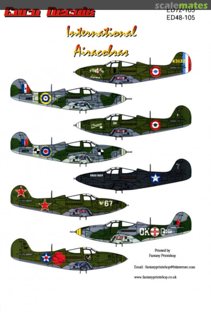 Boxart International Airacobras ED48108 Euro Decals