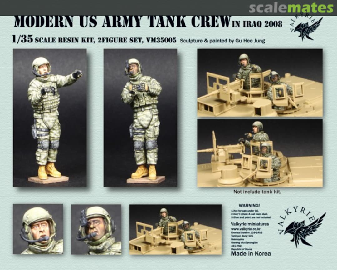 Boxart Modern US Army Tank Crew in Iraq 2008 VM35005 Valkyrie Miniature