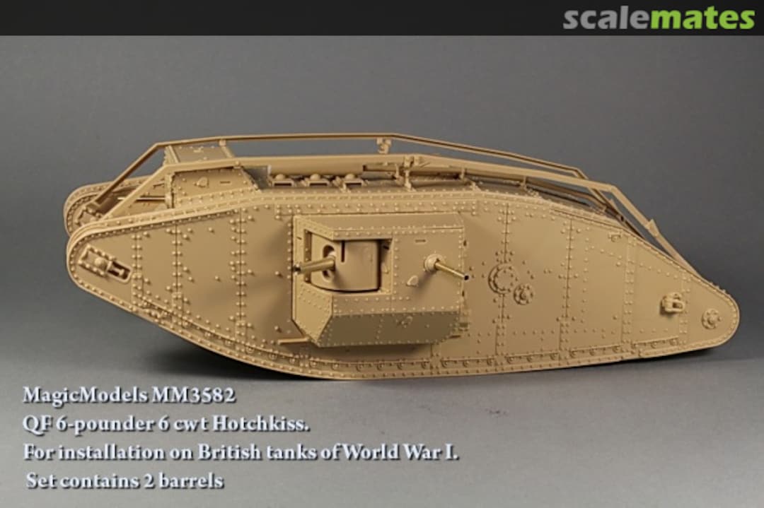 Boxart QF 6-pounder 6 cwt Hotchkiss for Takom MM3582 Magic Models