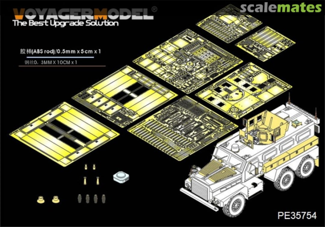 Boxart Modern US COUGAR 6X6 MRAP Basic Set PE35754 Voyager Model