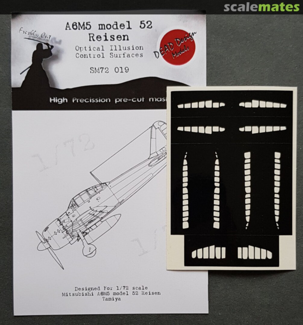 Boxart Mitsubishi A6M5 m.52 Reisen Control Surfaces SM72019 DEAD Design Models