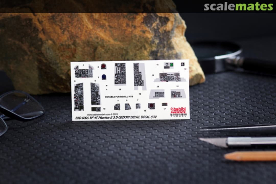 Boxart RF-4C Phantom II 3D Cockpit Detail Set B3D-0005 Babibi model