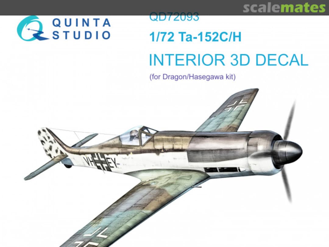 Boxart Ta 152C/H interior 3D decals QD72093 Quinta Studio