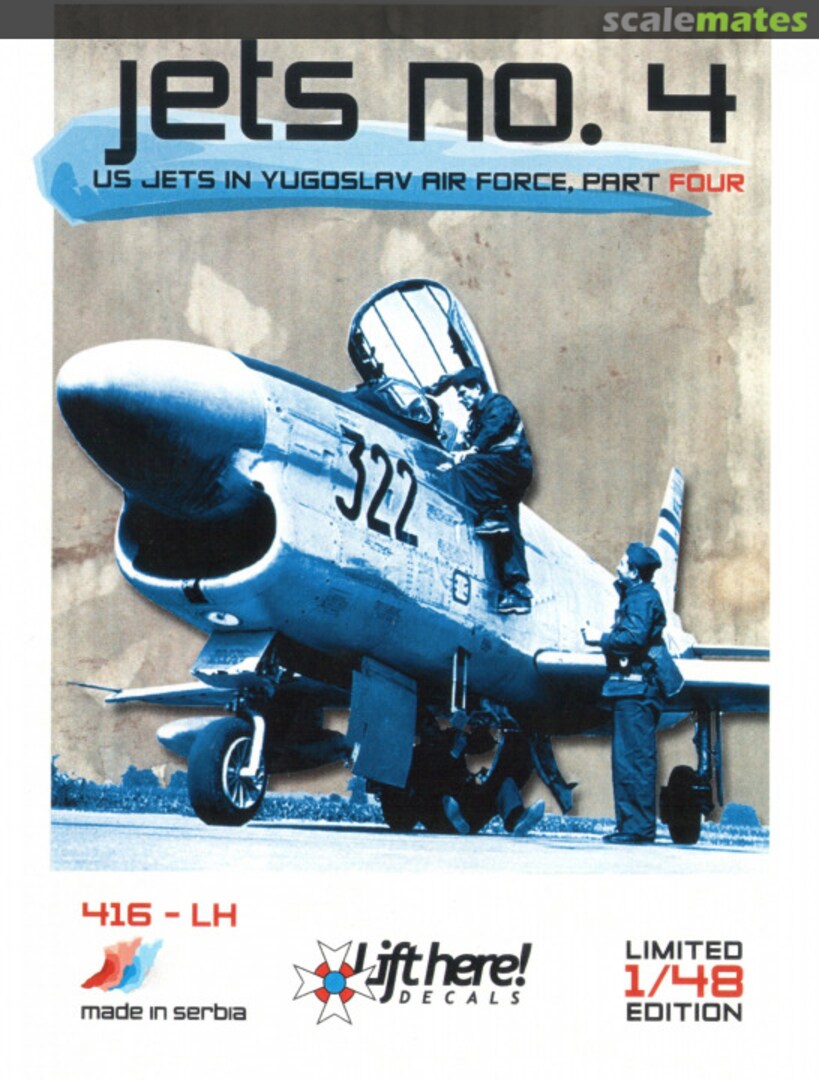 Boxart Jets no. 4 416-LH Lift Here Decals