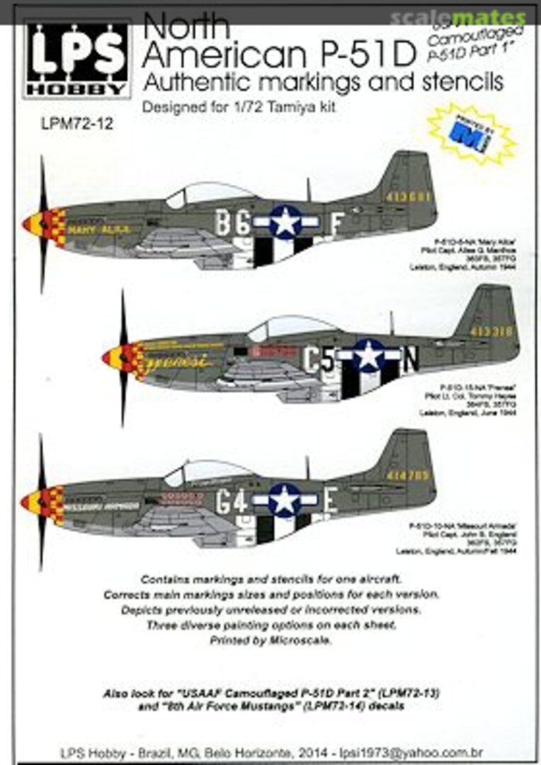 Boxart North-American P-51D LPM72-12 LPS Hobby