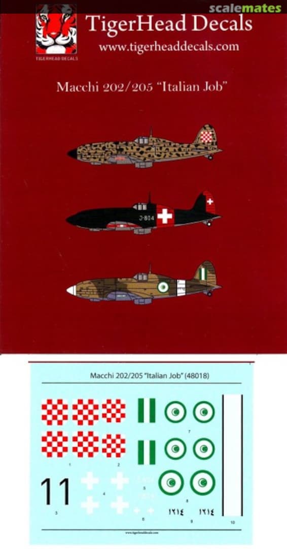 Boxart Macchi 202/205 "Italian Job" 48018 Tigerhead Models