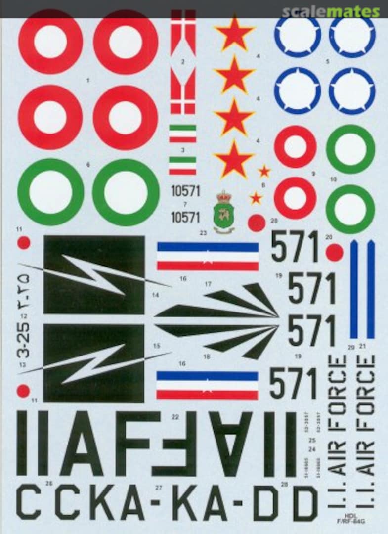 Boxart RF/F-84G Thunderjets 48-017 Hi-Decal Line