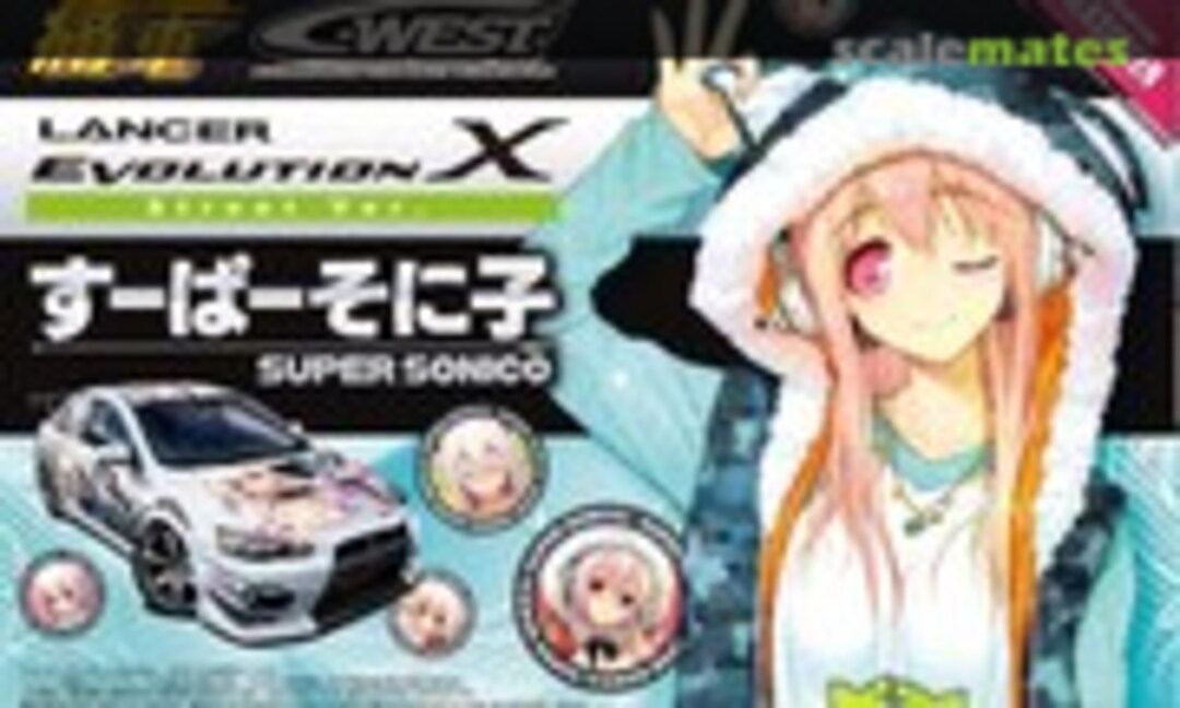 1:24 C-West Lancer Evolution X Street Ver. &quot;Super Sonico&quot; (Aoshima 050743)