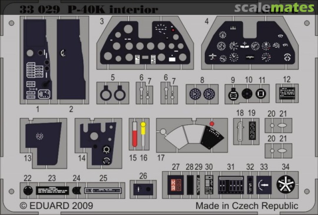 Boxart P-40K interior S.A. 33029 Eduard
