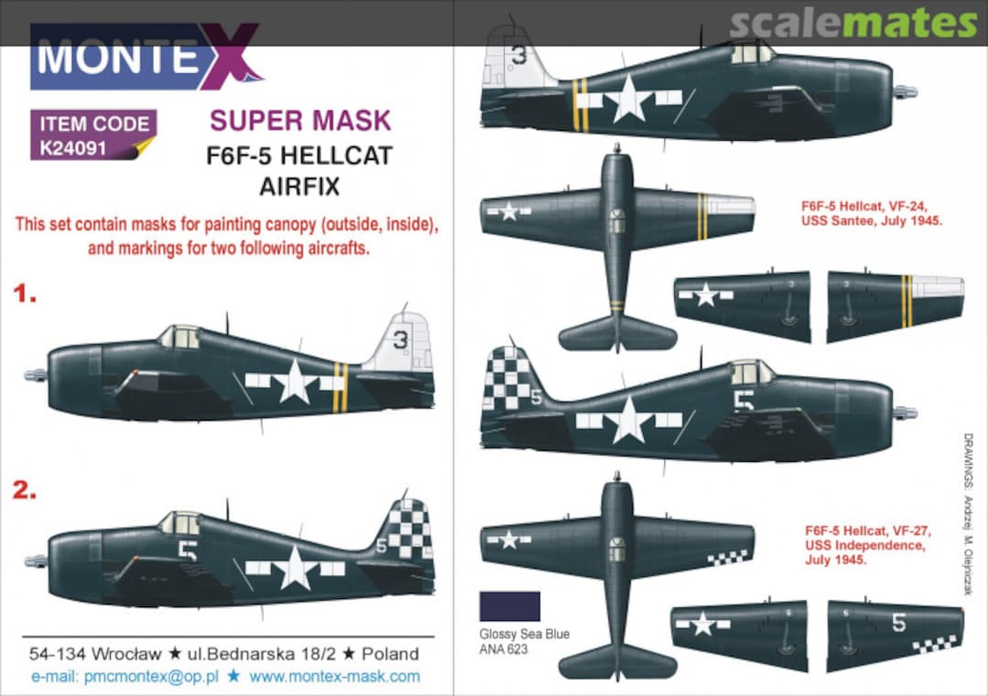 Boxart F6F-5 Hellcat AIRFIX K24091 Montex