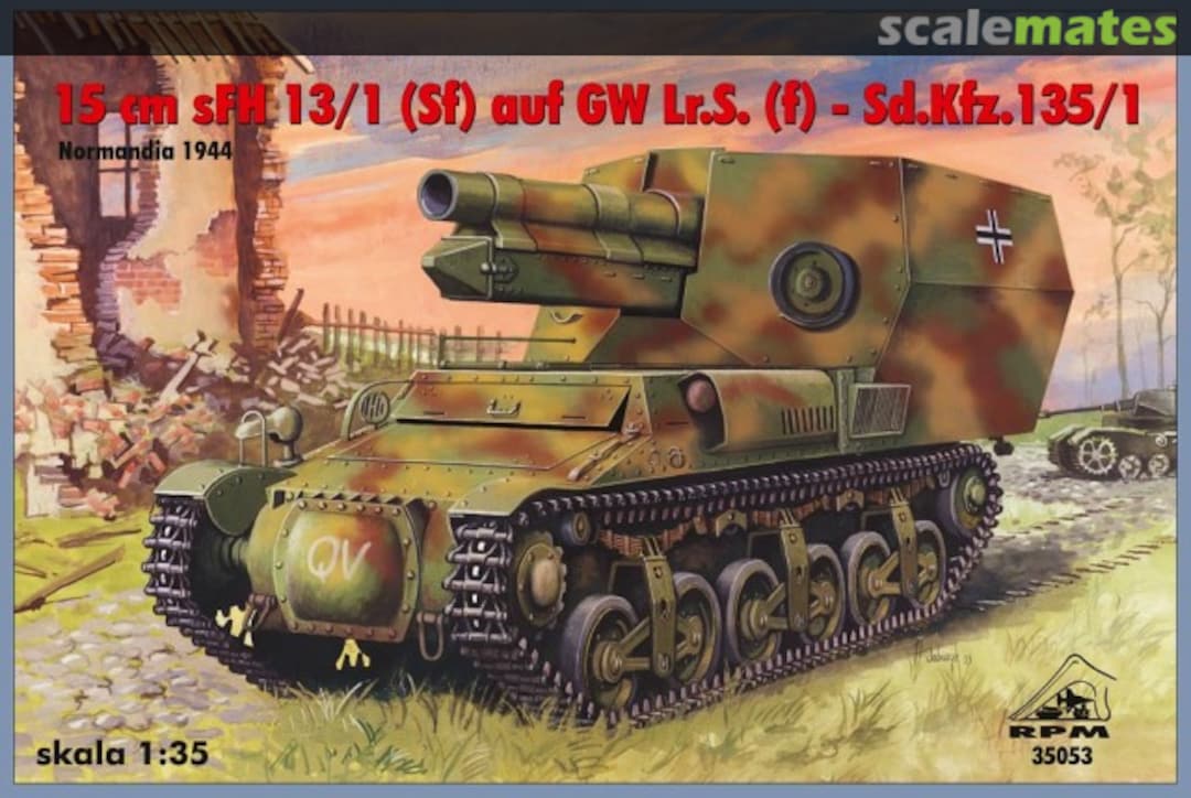 Boxart Sd. Kfz. 135/1 15cm sFH 13/1 auf Gw. Lorraine Schlepper 37L(f) 35053 RPM