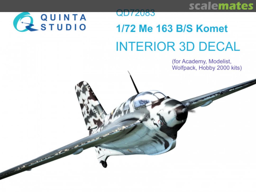 Boxart Me 163 B/S Komet interior 3D decals QD72083 Quinta Studio