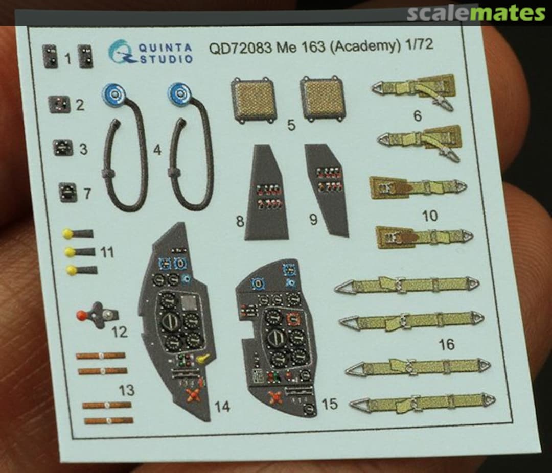 Contents Me 163 B/S Komet interior 3D decals QD72083 Quinta Studio