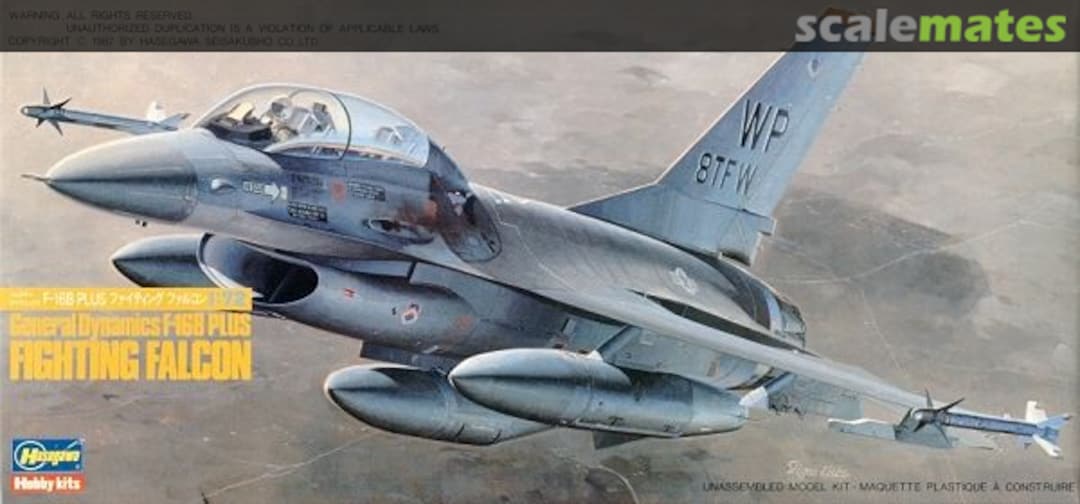 Boxart F-16B Plus Fighting Falcon 01814 Hasegawa