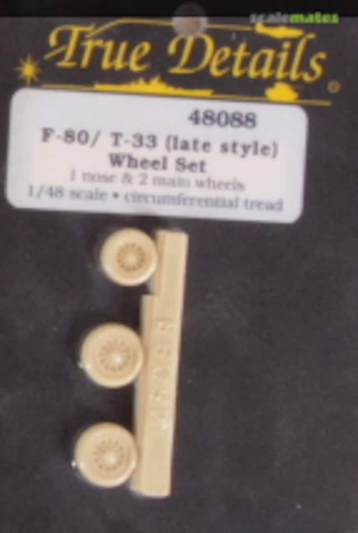 Boxart F-80/T-33 late style wheel set 48088 True Details