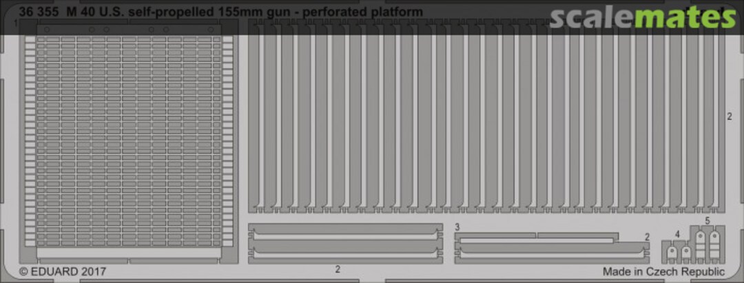 Boxart Perforated platform for M40 self-propelled 155 mm gun 36355 Eduard