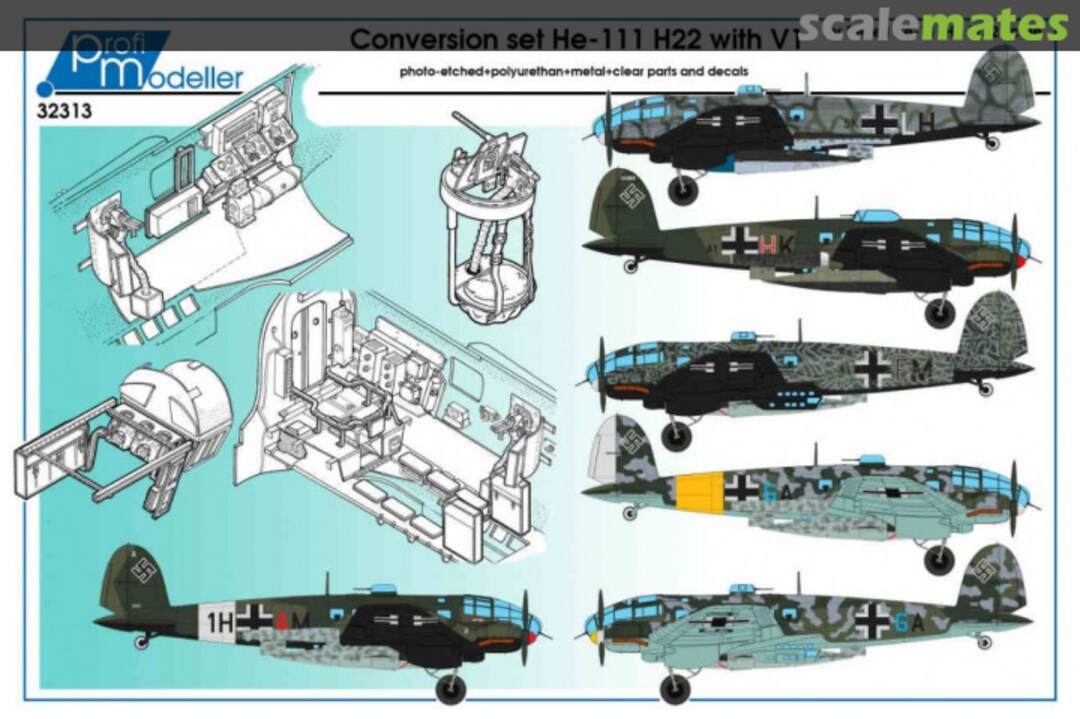 Boxart He-111 H-22 conversion big set 32315 Profimodeller