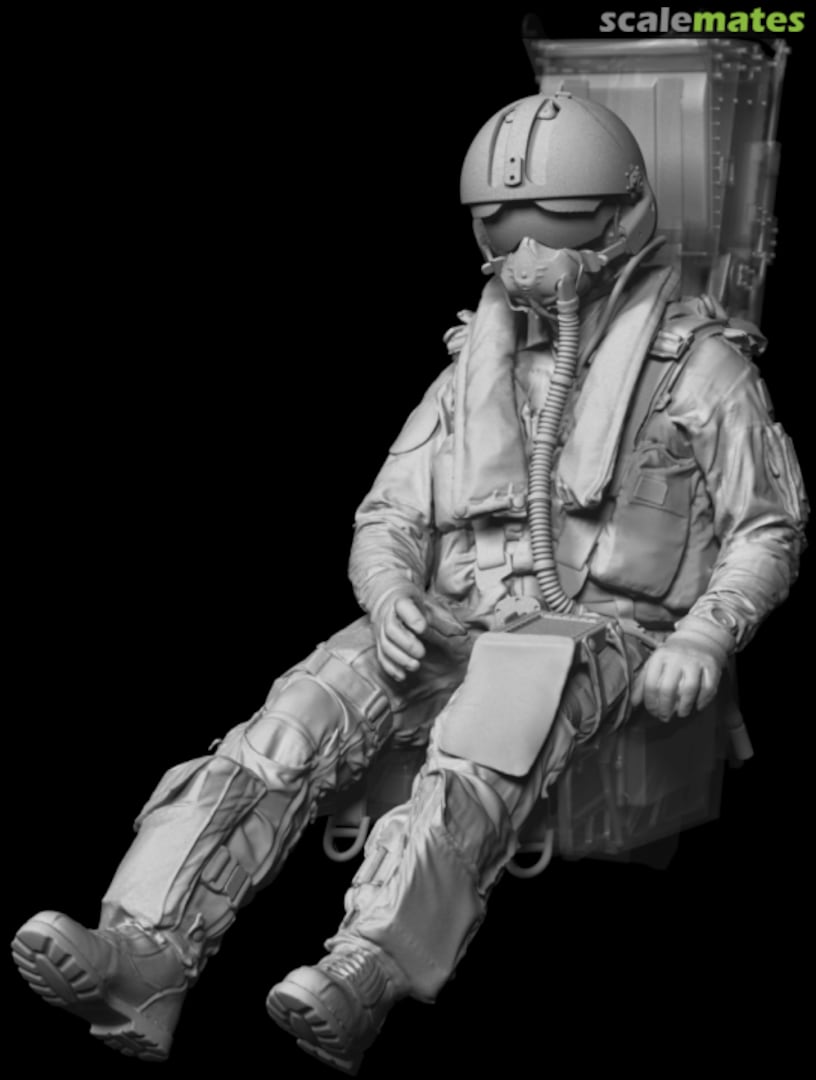 Boxart French modern Armée de l'Air mirage 2000 pilot sitting 2 - hands on sticks SKU 320228 Reedoak