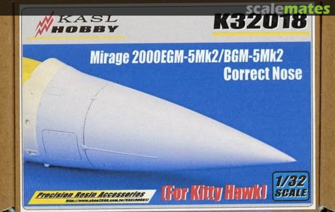 Boxart Mirage 2000EGM-5Mk2/BGM-5Mk2 Correct Nose K32018 Kasl Hobby