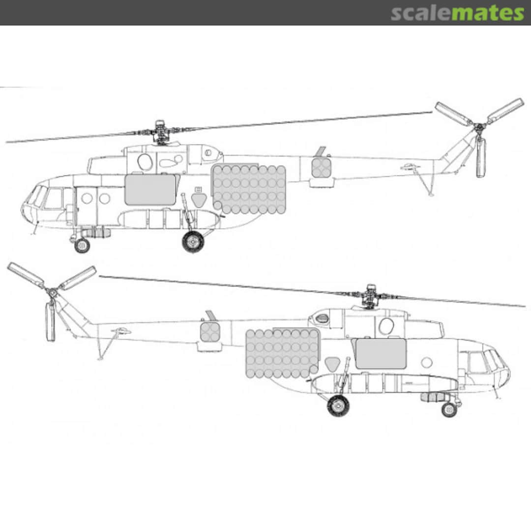 Boxart Mil Mi-8 MTPB Conversion Detail Set TC48125 HELI Resin Kits