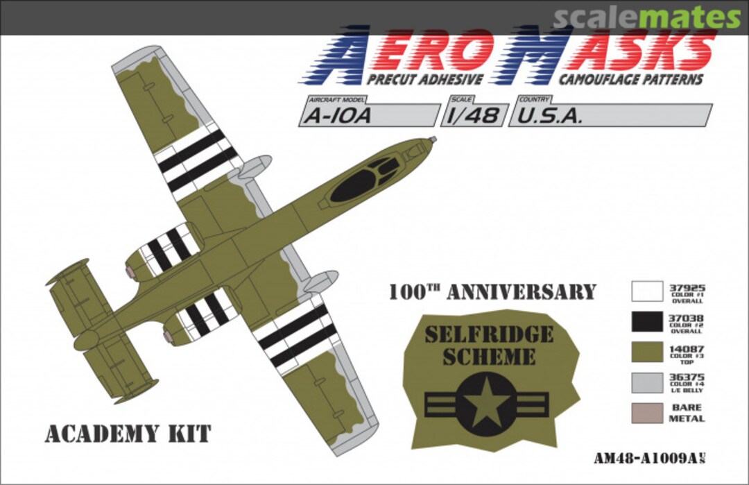 Boxart A-10A USA 100th ANNIVERSARY SELFRIDGE Scheme AM48-A1009A AeroMasks