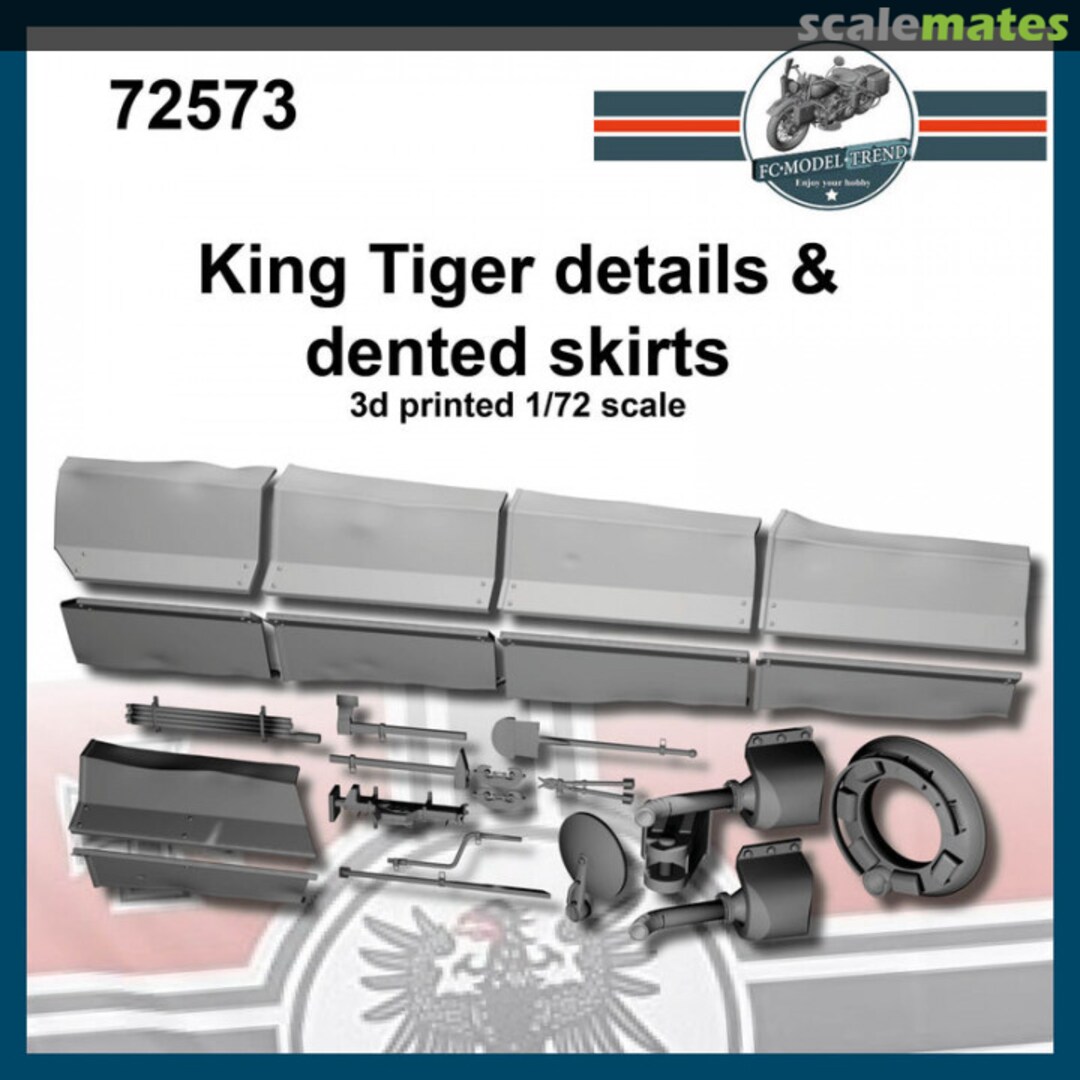 Boxart King Tiger details & dented skirts 72573 FC Model Trend