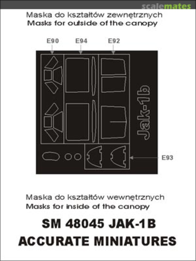 Boxart Yakovlev Yak-1B SM48045 Montex