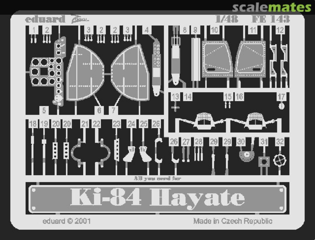 Boxart Ki-84 Hayate FE143 Eduard