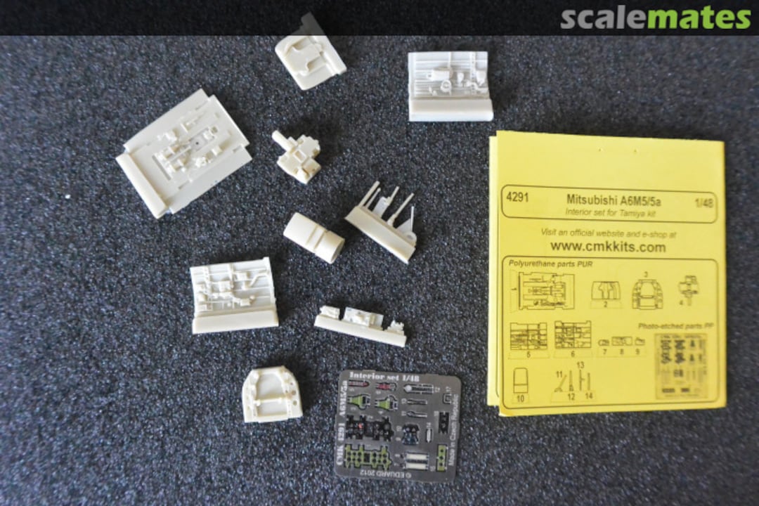 Contents Mitsubishi A6M5/ 5a Interior set - Tamiya - 4291 CMK