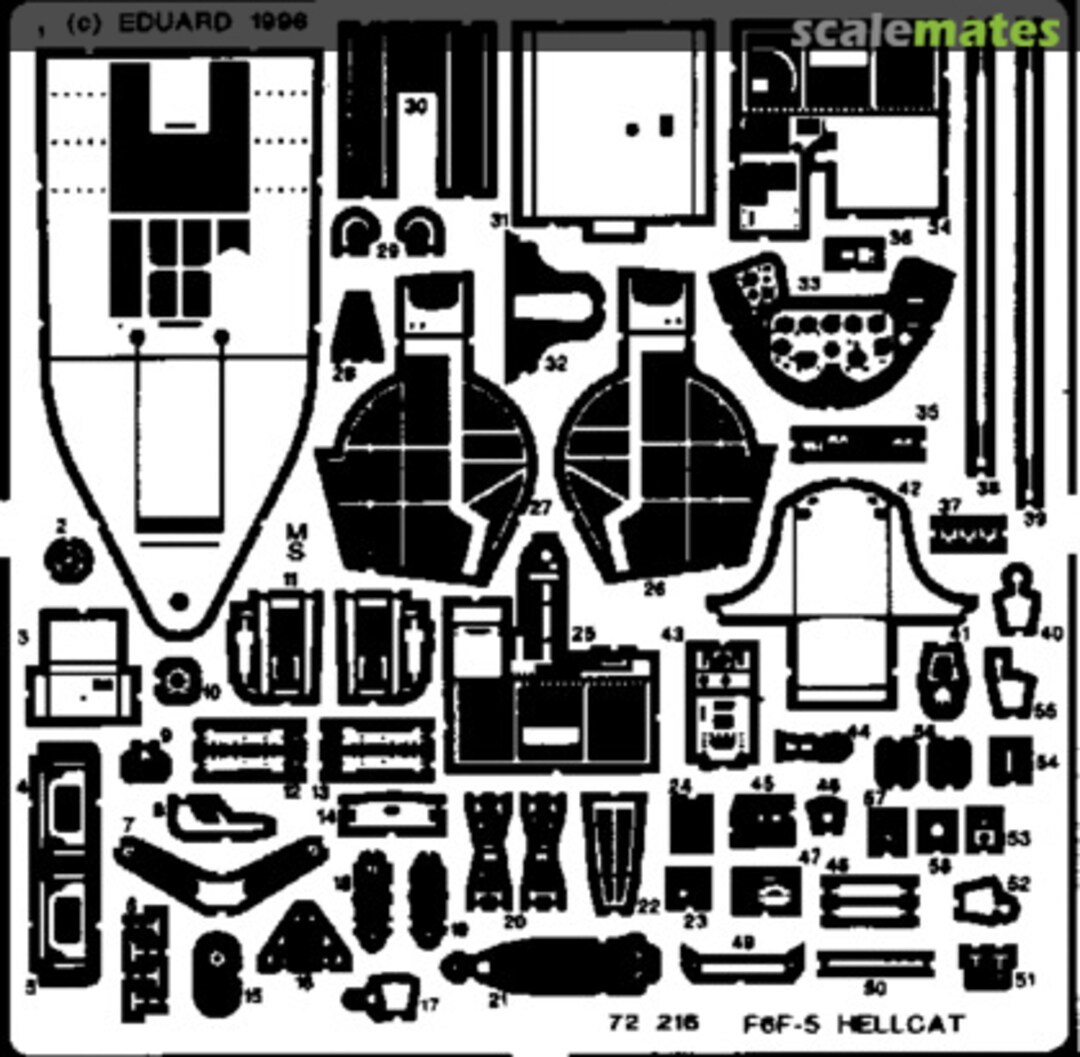 Boxart F6F-5 Hellcat Detail Set 72216 Eduard