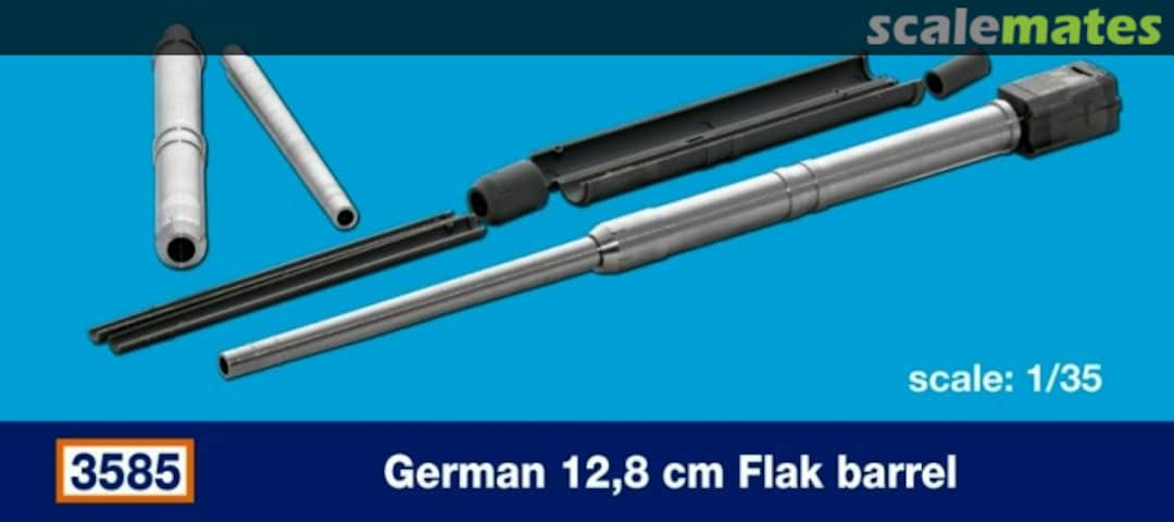 Boxart Barrel für die TAKOM 12,8 cm Zwillingsflak 3585 Schatton Modellbau