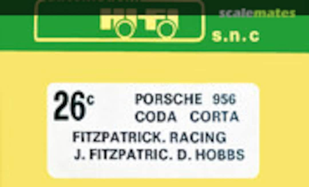 1:43 Porsche 956 &quot;Coda Corta&quot; (Short Tail) (Hi Fi Automodelli 26C)