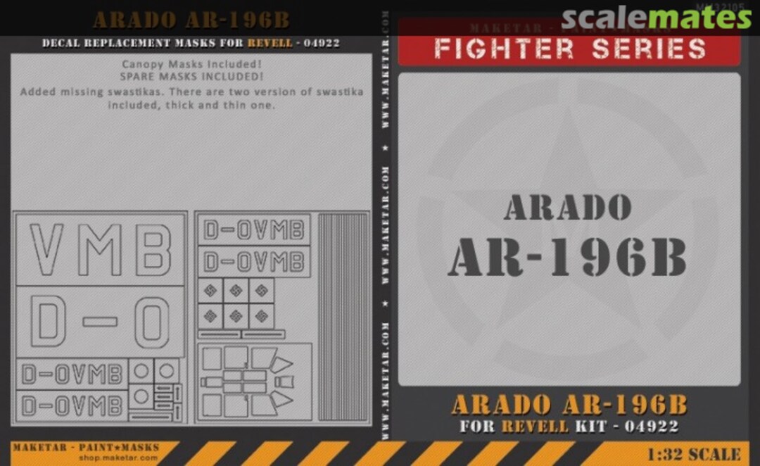 Boxart Arado Ar 196B masks MM32105 Maketar