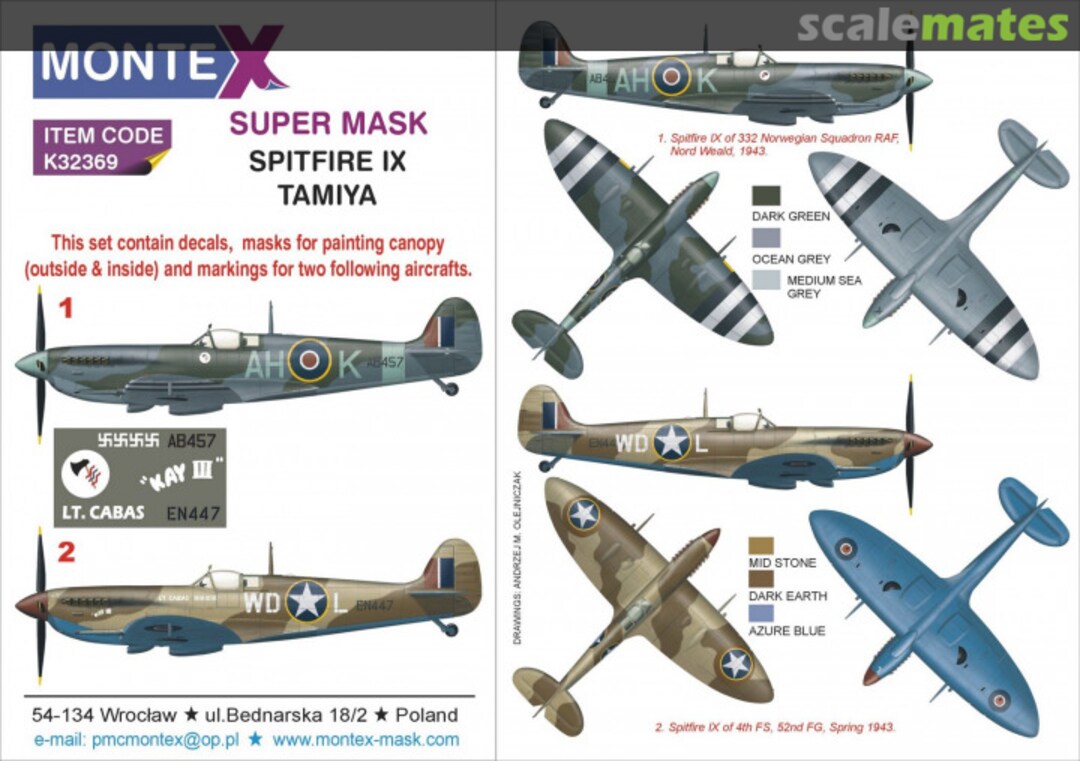 Boxart Spitfire Mk.IX TAMIYA K32369 Montex