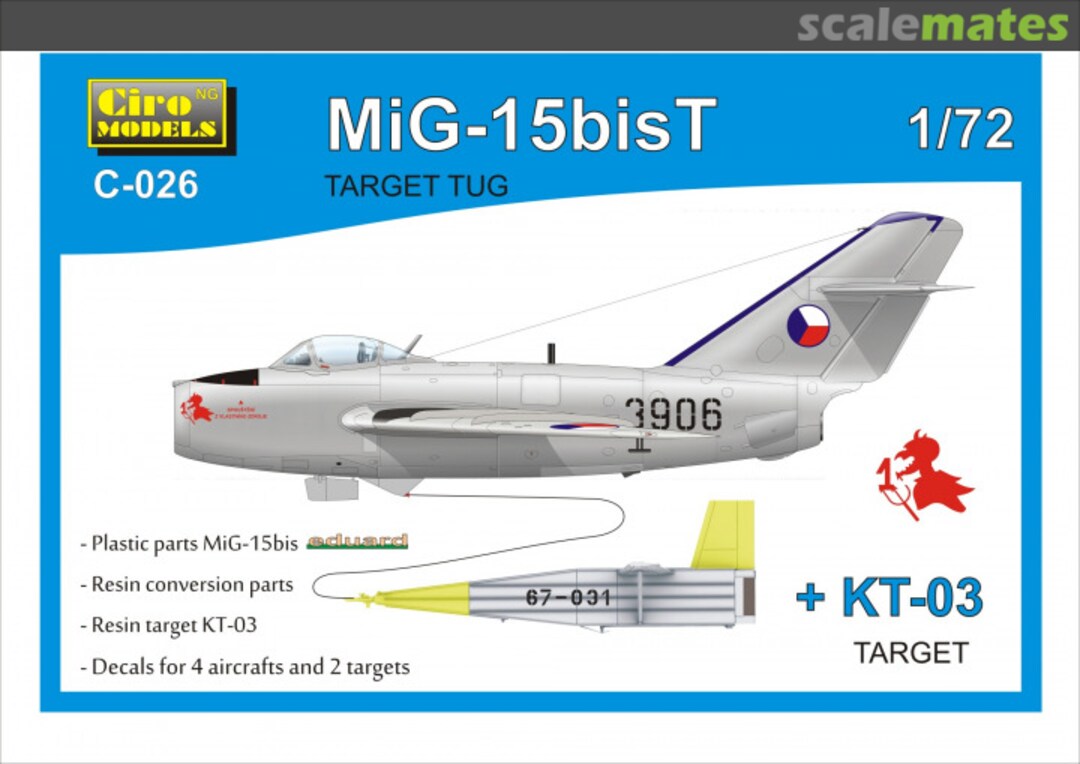 Boxart MiG-15bisT Target tug C-026 Ciro Models