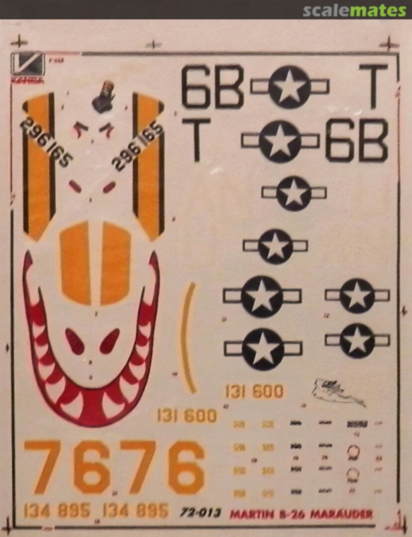 Boxart Martin B-26 Marauder 72-013 Kanga Decals