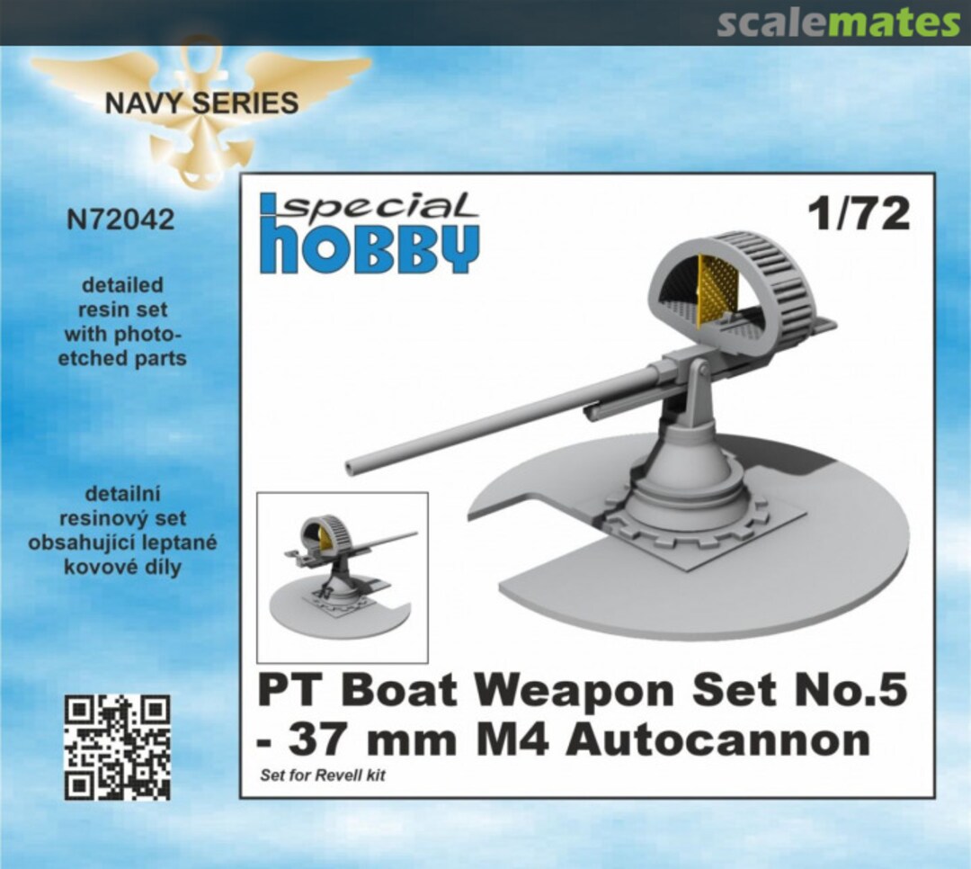 Boxart PT Boat Weapon Set No.5 - 37 mm M4 Autocannon N72042 CMK