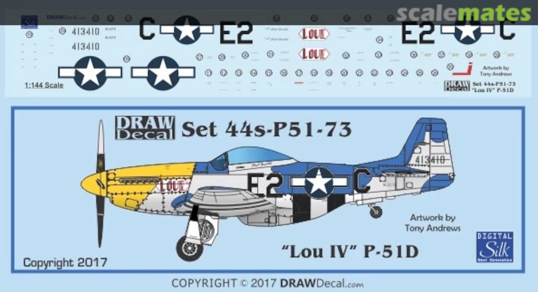 Boxart “Lou IV” P-51D 44-P51-73 Draw Decal