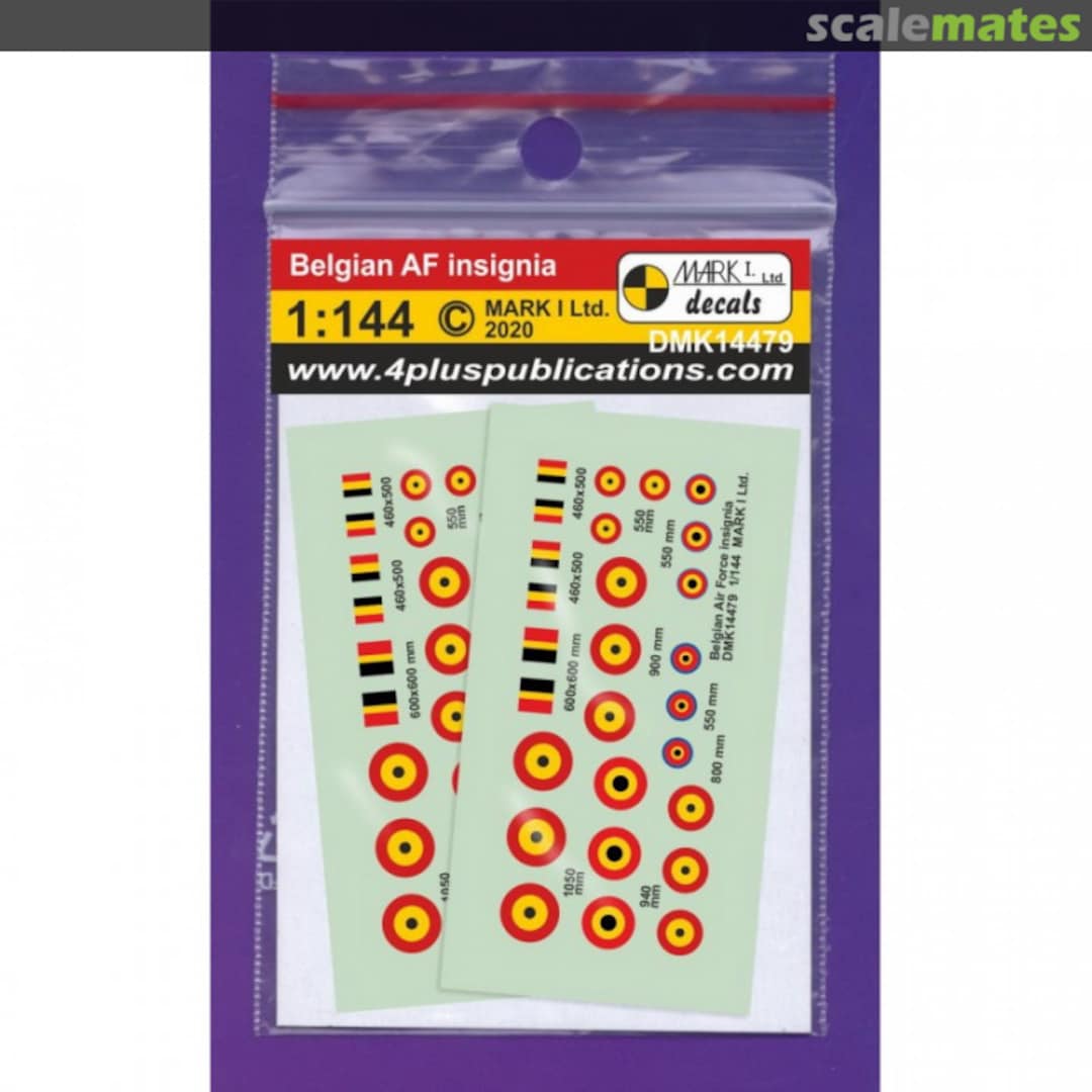 Boxart Belgian Air Force insignia, 2 sets DMK14479 Mark I