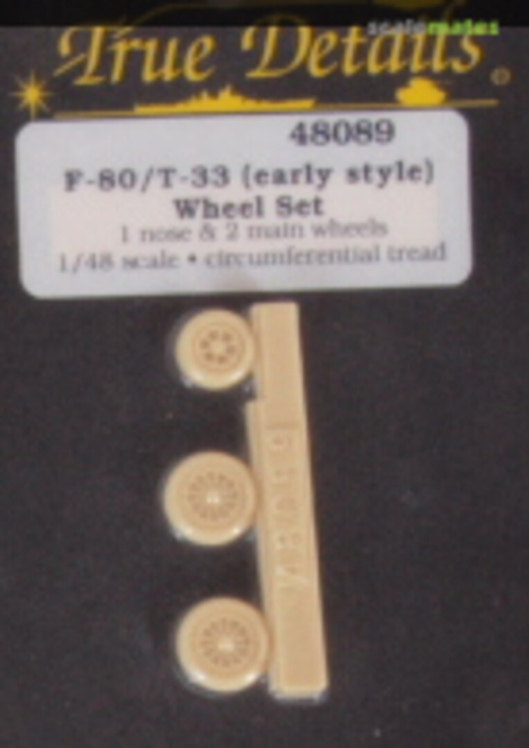 Boxart F-80/T-33 Early style wheel set 48089 True Details