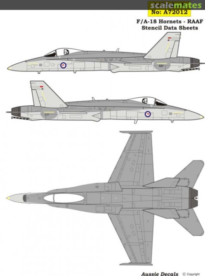 Boxart F/A-18 Hornets RAAF A72012 Aussie Decals