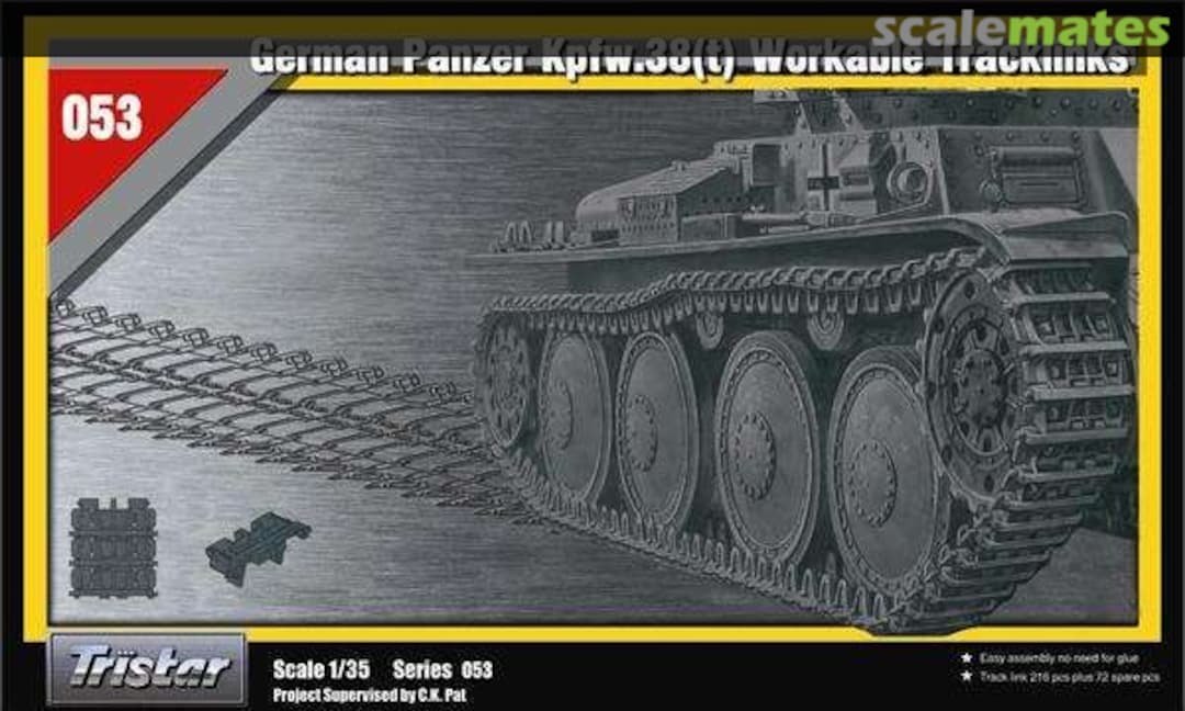 Boxart Pz. 38 (t) family Lighter Cast Tracks 35053 Tristar