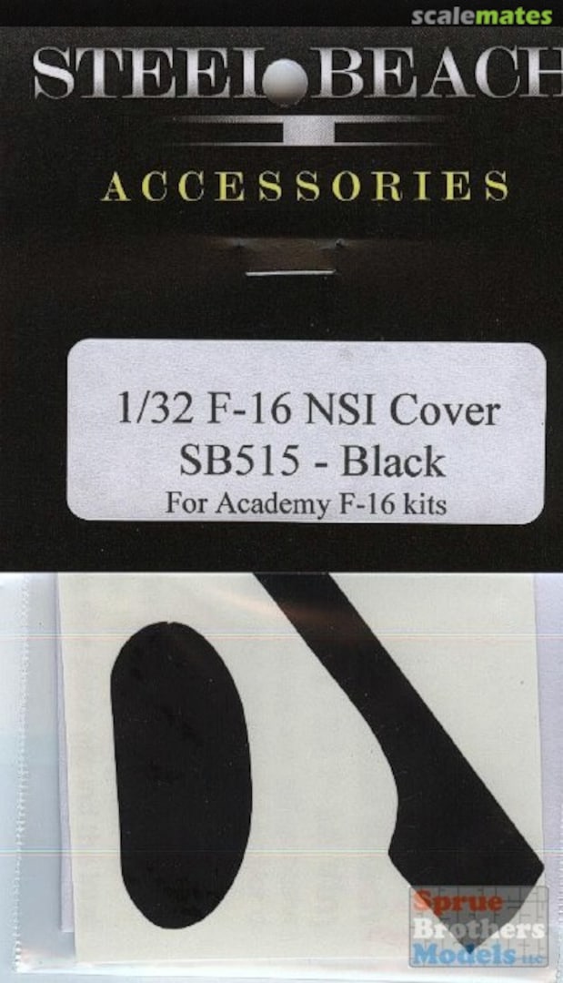 Boxart Black F-16 Falcon NSI (Small Mouth) Cover 33015 Steel Beach