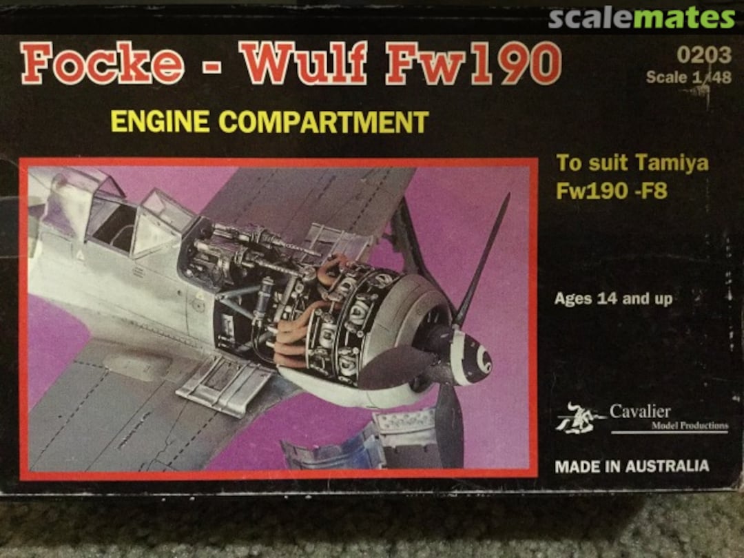 Boxart Focke Wulf Fw190 engine compartment 0203 Cavalier Model Productions