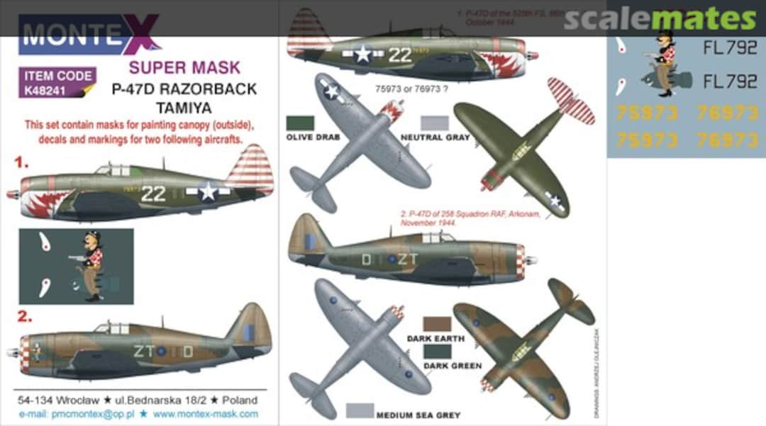 Boxart Republic P-47D Thunderbolt K48241 Montex