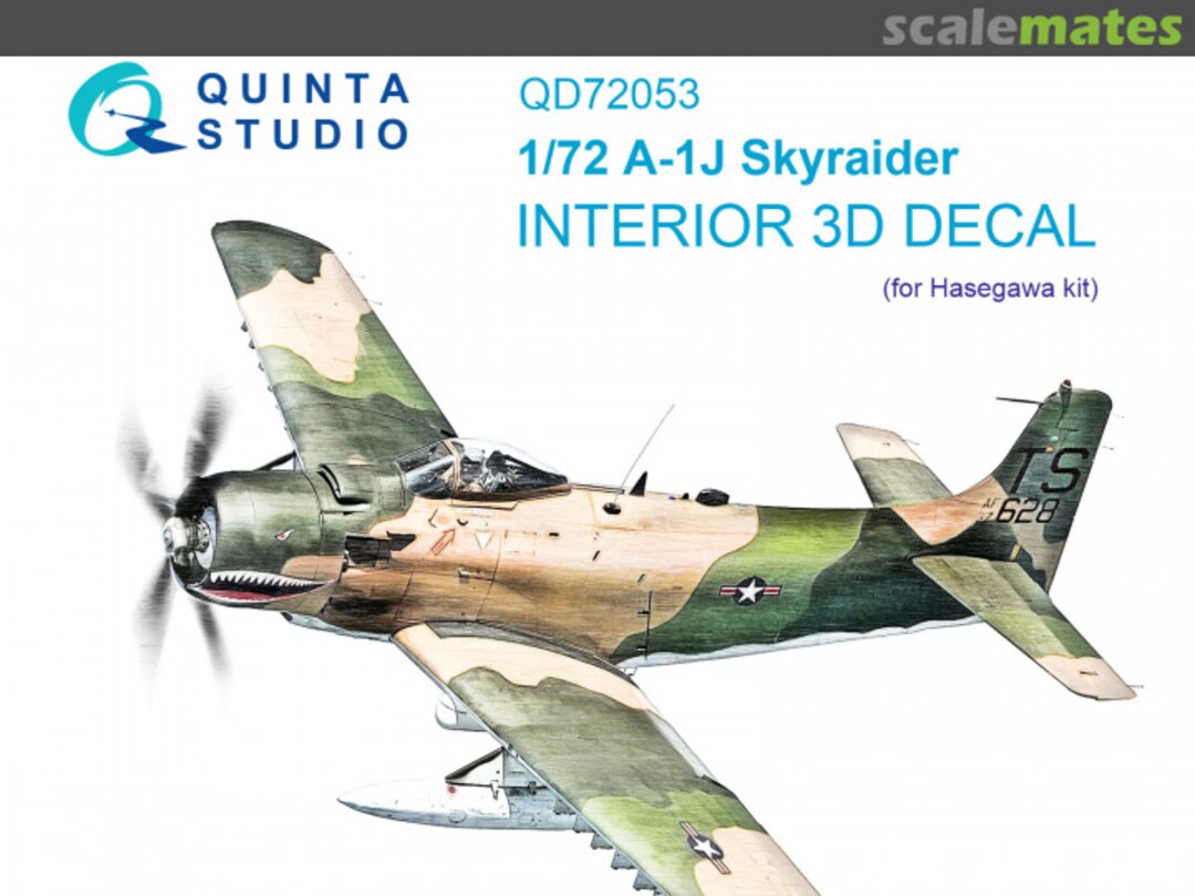 Boxart A-1J Skyraider interior 3D decals QD72053 Quinta Studio