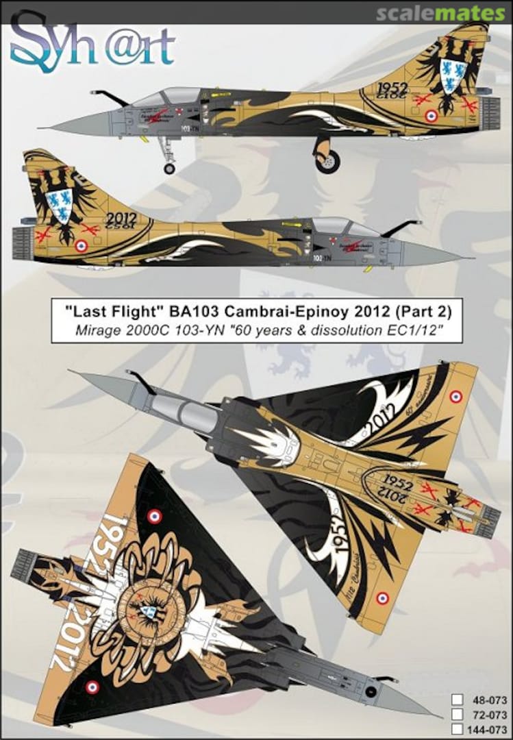 Boxart "Last Flight" BA103 Cambrai-Epinoy 2012 (Part 2) 144-073 Syhart