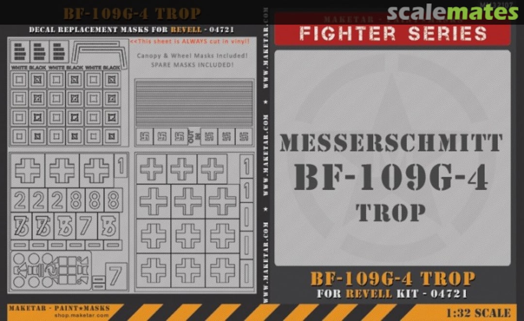 Boxart Messerschmitt Bf 109G-4 Trop MM32107 Maketar