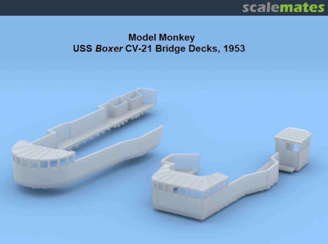 Boxart USS Boxer CV-21 Bridge Decks, 1953 350-CV21.1953 Model Monkey