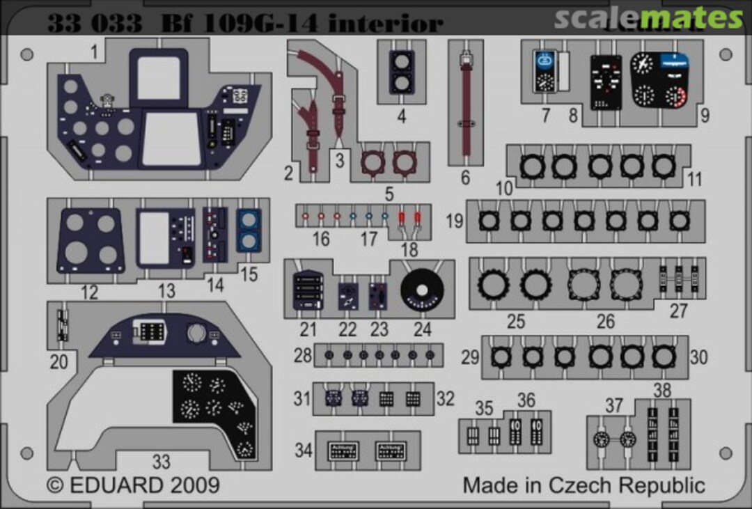 Boxart Bf 109 G-14 interior S.A. 33033 Eduard